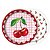 8 PRATO FESTA CEREJA FESTA CHERRY DE PAPEL 18 CM FESTCOLOR - Imagem 4