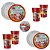 KIT FESTA BOMBEIRO 8 PRATOS + 8 COPOS DESCARTÁVEL 180 ML PAPEL - REGINA - Imagem 1