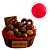 PALHA DE MADEIRA DECORATIVA NATAL VERMELHA 100G - Imagem 3