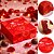 10 CAIXA P/ 4 DOCES 8X8X4 COM AMOR 6009 ( DIA DOS NAMORADOS IDEIA 2026 ) - Imagem 1