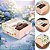 10 CAIXA P/4 DOCES COM VISOR FLORES 8X8X4CM 5990 ( DIA DAS MÃES IDEIA 2026 ) HOT STAMPING - Imagem 1