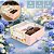 10 CAIXA P/4 DOCES COM VISOR FLORES 8X8X4CM 5990 ( DIA DAS MÃES IDEIA 2026 ) HOT STAMPING - Imagem 2