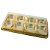 10 CAIXA EMBALAGEM P/ 8 DOCES E BOMBONS - DOURADO BWB 14250 - Imagem 2