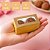 10 CAIXA LAMINADA C/ VISOR (02 DOCES)  4x8x4 cm OURO 4667 (IDEIA) LAMINADAS - Imagem 2