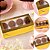 10 CAIXA LAMINADA C/ VISOR (08 DOCES) 4x16x8 cm OURO 4670 (IDEIA) LAMINADAS - Imagem 1