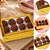 10 CAIXA LAMINADA C/ VISOR (12 DOCES) 4x16x12 cm OURO 4673  (IDEIA) LAMINADAS - Imagem 1