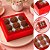 10 CAIXA LAMINADA C/ VISOR (09 DOCES) VERMELHO  4x12x12 cm  4681 (IDEIA) LAMINADAS - Imagem 1