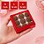 10 CAIXA LAMINADA C/ VISOR (09 DOCES) VERMELHO  4x12x12 cm  4681 (IDEIA) LAMINADAS - Imagem 2
