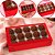 10 CAIXA LAMINADA C/ VISOR (15 DOCES) 4x20x12 cm VERMELHO 4684 (IDEIA) LAMINADAS - Imagem 1