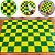 10 TOALHA PLÁSTICA 78X78 XADREZ VERDE E AMARELA BRASIL COPA - Imagem 1