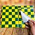 10 TOALHA PLÁSTICA 78X78 XADREZ VERDE E AMARELA BRASIL COPA - Imagem 2