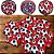 50 GUARDANAPOS FESTA FUTEBOL VERMELHO 19,5 X 21,5CM COD-30 (VALE) - Imagem 1