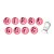 KIT CARIMBOS NUMEROS GLAMOUR ROSA BEBE 2cm (BLUESTAR) - Imagem 2