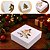 10 CAIXA P/ BISCOITOS C/ VISOR ARVORE BRANCO 15X15X5 6294 ( NATAL IDEIA 2026 ) - Imagem 1