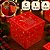 10 CAIXA QUADRADA 13X13X13 PRESENTE DE NATAL PANETONE 250G C/ TAMPA  BRILHOS 6307 ( NATAL IDEIA 2026 ) - Imagem 3