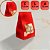 10 SACO LEMBRANCINHA C/ VISOR LAMINADO VERMELHO PP 7X5X12 6309 ( NATAL IDEIA 2026 ) - Imagem 2