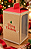 10 CAIXA MINI PANETONE KRAFT C/ALÇA E VISOR - NATAL FELIZ 3936 ( IDEIA NATAL OUTLET ) - Imagem 1