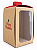10 CAIXA MINI PANETONE KRAFT C/ALÇA E VISOR - NATAL FELIZ 3936 ( IDEIA NATAL OUTLET ) - Imagem 2