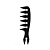 Pente Plástico Barber Long Wick Santa Clara Ref 4913 - Imagem 1