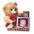 Cesta Dia Das Mães Urso, Caneca Super Mãe, Ferrero, Chocolates - Imagem 1