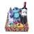 Cesta Stitch Pelúcia Com Milka, Vinho E Trufas - Imagem 1
