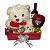 Cesta Encantadora Com Urso, Vinho E Taça Escolha Seu Time - Imagem 9