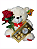 Presente Elegante Urso com Flores e Chocolates Dia dos Namorados - Imagem 1