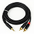 Cabo P2 Para 2 Rca Áudio Estéreo Profissional - 30 Cm - Imagem 1