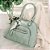 Bolsa Feminina Social Executiva Em Tressê Com Lenço Verde - Imagem 1