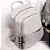 Bolsa Mochila Feminina Impermeável Em Tressê Com Chaveiro COR CINZA - Imagem 1