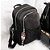 Bolsa Mochila Feminina Impermeável Em Tressê Com Chaveiro COR PRETO - Imagem 1