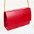 Bolsa Clutch Festa Em Alto Relevo Alça Correntes SEM gliter Vermelha - Imagem 1