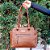 Bolsa Totem Estruturada Feminina Detalhes Metálicos Alça Dupla MARROM ESCURO LC025 BCB275 - Imagem 1