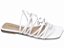 Sandália Rasteira Tiras Finas Entrelaçadas Branco BC1000-59B - Imagem 1