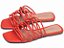 Sandália Rasteira Tiras Finas Entrelaçadas Vermelho BC1000-59G - Imagem 2