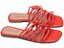 Sandália Rasteira Tiras Finas Entrelaçadas Vermelho BC1000-59G - Imagem 3
