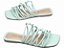 Sandália Rasteira Tiras Finas Entrelaçadas Verde Claro BC1000-59D - Imagem 2
