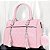 Bolsa Feminina Texturizada Com Alça Transversal E Zíper Frontal ROSA / U BCB255 - Imagem 1