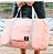 Mala Bolsa Sacola de Mão Impermeável Unissex Rosa. - Imagem 1