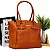 Bolsa Feminina Grande Detalhada Alça De Mão 4 Repartições U /MARROM CLARO  OW7102A BCB281 - Imagem 1