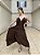 VESTIDO COM APLICACAO MARROM - Imagem 1