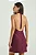 VESTIDO CURTO FRENTE UNICA BURGUNDY - Imagem 3