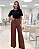 CALÇA PANTALONA COM CINTO DUPLO - Imagem 1