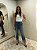 CALCA JEANS RETA COM DOBRA - Imagem 1