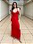 VESTIDO LONGO EM VISCOSE VERMELHO - Imagem 1