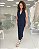 VESTIDO MIDI CANELADO DECOTE V - Imagem 1