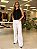 CALCA SARJA WIDE LEG BRANCA - Imagem 1