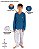 Pijama infantil masculino flanelado bordado âncora - Imagem 2