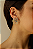 BRINCO FLOR COLORIDA BANHADO A OURO - Imagem 2