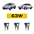 Kit LED Fiat Marea (1998-2007) - Farol Alto Baixo e Milha - Imagem 1